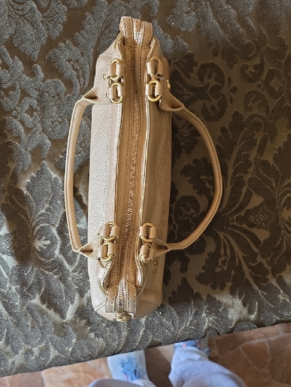 Cole Haan Blush Beige Leather Shoulder Bag with Gold Hardware - Picture 5 of 15
